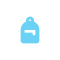 Blue shopping bag icon on dark background