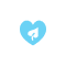 Blue heart with pulse icon on dark background