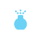 Blue vase icon on dark background